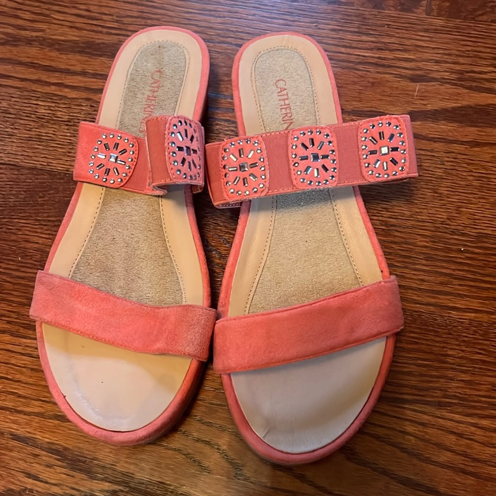 Suede Sandals - Size 9 Wide - New